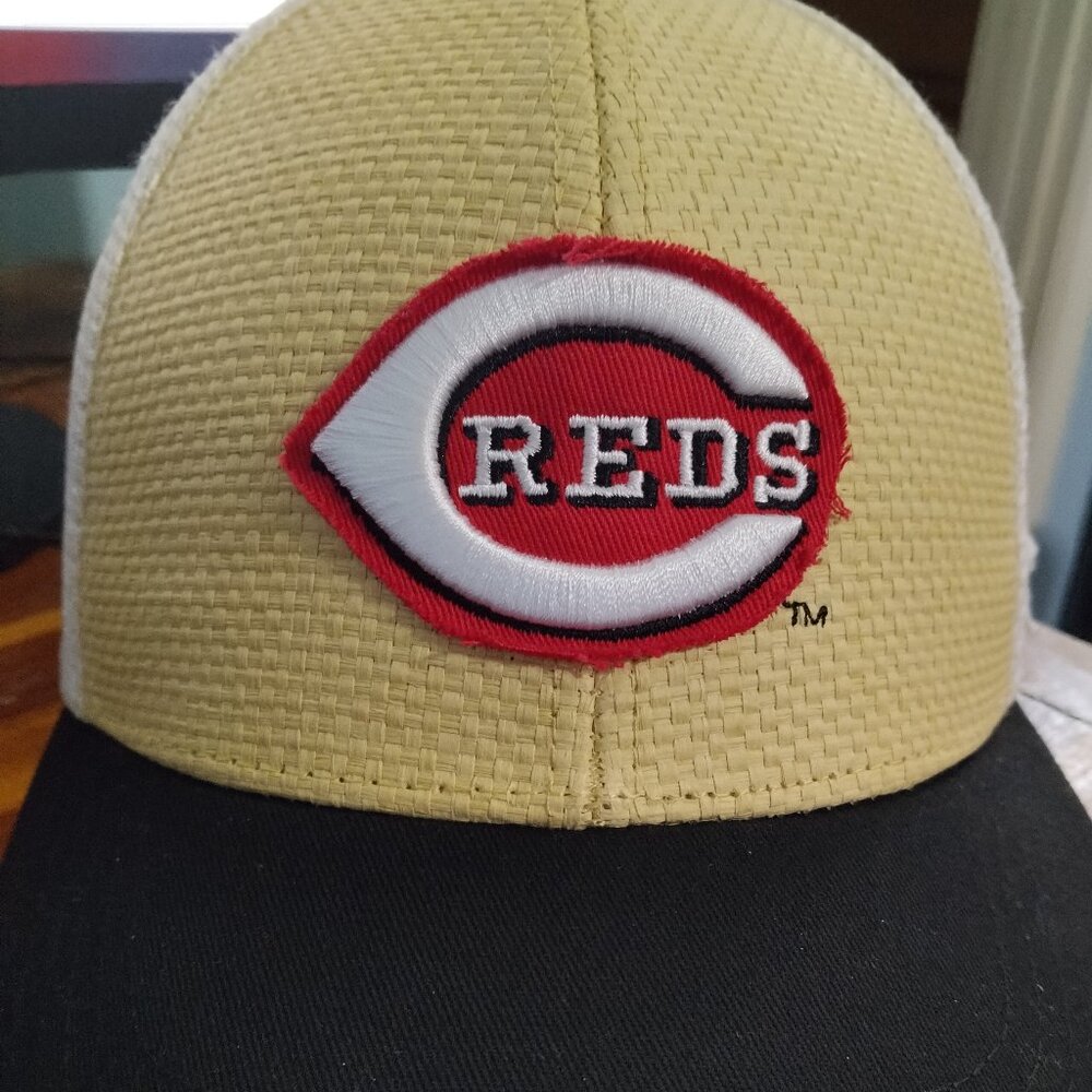 cincinnati reds montgomery inn mesh truckers hat baseball